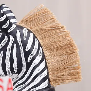 Redeco patung kepala binatang Resin, patung seni kerajinan Zebra Amerika tren baru untuk hadiah Dekorasi Rumah