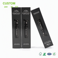 Boîte en carton noir mat personnalisée avec fenêtre de présentation pour brosse de golf et accessoires sportifs, emballage de vente au détail, vente en gros