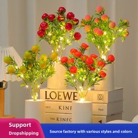 Lampe de nuit créative de fruits simulés lampe d'atmosphère de plante en pot nouveauté pour chambre décor à la maison décorations de fête de bureau