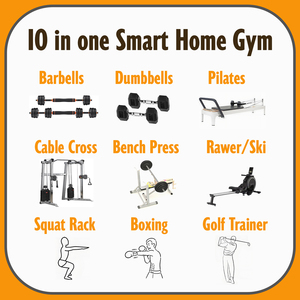 Système de Gymnastique Intelligente Tout-en-un pour la Maison : Machine à Câbles Combinée avec Anneaux de Push-up, Système Sans Fil, en Aluminium, Compatible Application AM9 Gym AM9 ABIR - Product Image 2