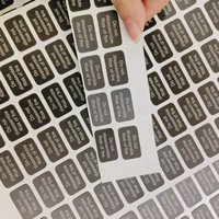Autocollant de panneau d'étiquette d'avertissement givré noir sérigraphie PC autocollant étanche et étanche à l'humidité