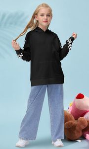 Sweatshirt à capuche manches longues à carreaux avec poche pour enfants 5-14 <span class=keywords><strong>ans</strong></span> - Product Image 5