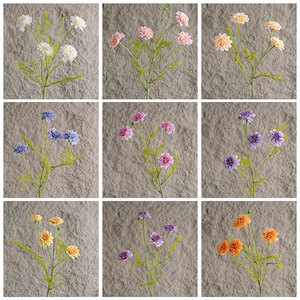 MW66012 Dahlia artificiel petit chrysanthème <span class=keywords><strong>fleurs</strong></span> de printemps en soie <span class=keywords><strong>fleurs</strong></span> sauvages colorées pour la maison Vase de table décor de fête de mariage - Product Image 5