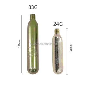 Резьбовой газовый картридж 1/2 UNF 17 г 24 г 33 г 55 г 60 г газовый баллон Co2 для надувного спасательного жилета