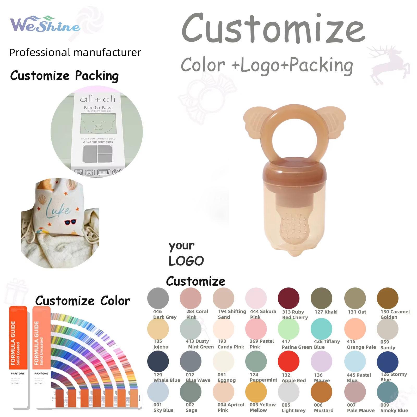 ติดต่อเราปรับแต่งสี + โลโก้ + บรรจุภัณฑ์