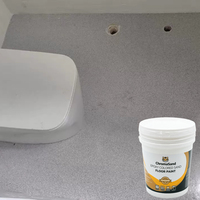 Peinture époxy auto-nivelante effet marbre brillant PURCOAT avec application au truelle pour sols en béton