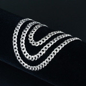 Venta caliente Punk Sterling Sier American 5MM cadena cubana collar de suéter de gama alta para hombres mujeres estilo Hip Hop a granel - Product Image 1