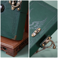 Carnet de voyage vintage en cuir PU gaufré avec ailes, fermeture métallique, couverture rigide ornée de pierres, personnalisable avec logo, cadeau de papeterie