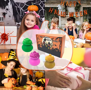Set de Regalo de Bombas de Baño con Forma de Cupcake de Halloween, Lindas Bombas Efervescentes Hechas a Mano con Forma de Pastel para Niños y Adultos - Product Image 3