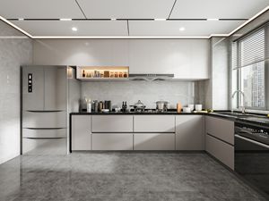 Ensemble de meubles de cuisine blancs modernes personnalisables avec conception gratuite et évier fabriqué en Chine - Product Image 6