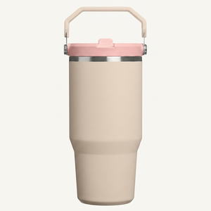 40 oz <b>Double</b> <b>Wall</b> Vacuum Insulated Stainless Steel Sports Tumbler Water Bottle with Foldable Straw and Handle Lid for Party Use - Product Image 1