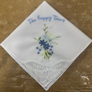 Happytears Fazzoletto Ricamato in Puro Cotone, Piccolo Asciugamano Quadrato Decorativo, Regalo di Nozze - Product Image 6