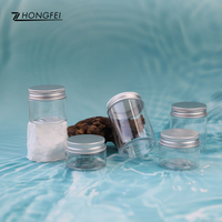 Pot en plastique transparent pour animaux de compagnie, flacon d'emballage pour crème corporelle, beurre corporel, soin de la peau, 25 ml, 30 ml, 40 ml, 50 ml, 60 ml, 80 ml