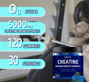 תוסף תזונה גומי קריאטין מונוהידראט מותאם אישית, לפני אימון, תזונת ספורט למבוגרים, תומך באיזון אלקטרוליטים - Product Image 2