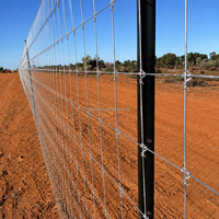 Nouvelle clôture en filet pour bétail 4ftx164ft à articulations à charnière galvanisée pour la protection des animaux d'élevage, des chèvres, des moutons, des porcs, des cerfs, de la volaille, des fermes et des jardins, garantie 1 an