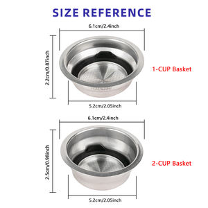 1 <span class=keywords><strong>filtre</strong></span> à café pressurisé de 51 mm, pour 1 ou 2 tasses, facile à nettoyer, compatible avec les modèles <span class=keywords><strong>Delonghi</strong></span> - Product Image 3