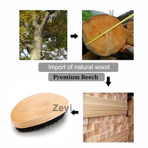 แปรงหวีเคราขนหมูป่า ขน<span class=keywords><strong>แข็ง</strong></span>ปานกลาง สำหรับ<span class=keywords><strong>ผม</strong></span><span class=keywords><strong>หยักศก</strong></span> ด้ามไม้บีช  รักษ์โลก พกพาสะดวก  พร้อมโลโก้สั่งทำได้ - Product Image 5