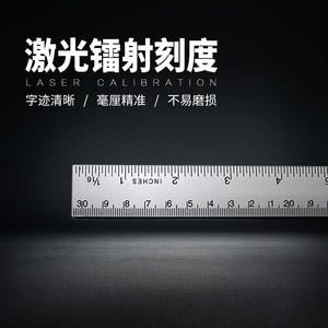 Juego de Reglas de Ángulo de 180 Grados de Acero Inoxidable de 300 mm, Instrumentos de Medición de Nivel para Trabajar la Madera con Regla y Nivel - Product Image 5