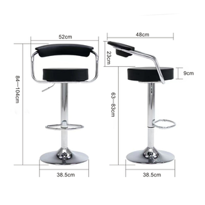 Chaises de <span class=keywords><strong>bar</strong></span> modernes à vérin à gaz, pivotantes, avec coussin en cuir, tables de <span class=keywords><strong>bar</strong></span> et chaises pivotantes pour îlot de cuisine - Product Image 4