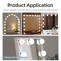 Lampe indicatrice LED industrielle 22mm, lumineuse, rouge/vert/blanc/bleu/jaune, tête plate, IP65, panneau, 24/220V