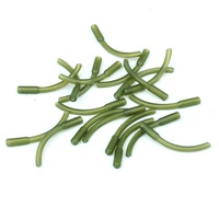 Hirisi Manchons anti-usure en caoutchouc souple pour hameçons de carpe, vert semi-transparent, pour D-Rig, Accessoires de pêche à la carpe AG193