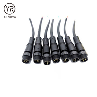 Adaptateur de bande lumineuse LED M10 2P 3P 4P connecteur étanche prise mâle prise femelle contact cuivre boîtier ABS/nylon câble inclus