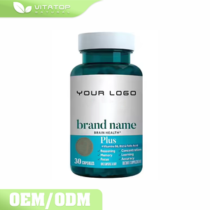 منتج صحي من شركة التصنيع الأصلية مكمل غذائي للدماغ فيتامينات B6 <span class=keywords><strong>B12</strong></span> 30 كبسولات صحة الدماغ مكمل غذائي لتركيز الذاكرة - Product Image 1