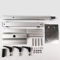 Support de table en alliage d'aluminium argenté réglable en hauteur et pivotant à 360 degrés pour bateau, camping-car, caravane