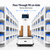 Robot mobile autonome AGV AMR avec capacité de charge de 300 kg, navigation guidée par laser LiDAR SLAM pour la logistique d'entrepôt intelligent