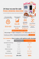 Distributeur automatique de pizzas pour restaurant, robot pizzaiolo, kiosque pour vente à emporter, cuisine en libre-service, pizzas chaudes et fraîches, personnalisable OEM ODM