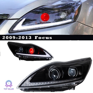 Phares multifonctionnels pour Ford Focus 2009-2011, ensemble de phares LED, style Lexus, lentille de projecteur Demon Eye - Product Image 1