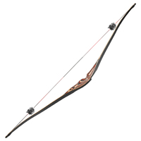 Arc à poulies triangulaire monobloc coloré en bois de 58 pouces avec cœur en bambou (20-50 lbs) pour la chasse et le tir sur cible