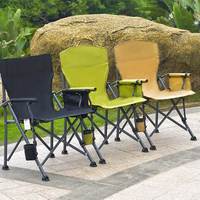 Chaise de camping et de pêche pliable en acier inoxydable avec tissu Oxford – Robuste pour l'extérieur, le parc et la chambre