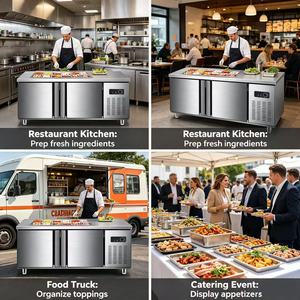 Máquina de Hielo Comercial de Una Sola Temperatura con Enfriamiento por Aire, 2 Puertas, Acero Inoxidable, Control Digital, Descongelación Automática para Alimentos - Product Image 3