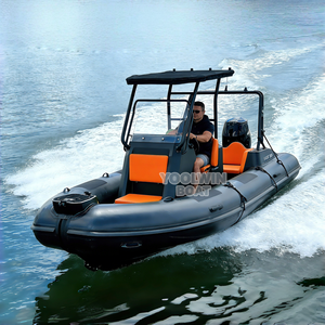 Bateau <span class=keywords><strong>semi</strong></span>-<span class=keywords><strong>rigide</strong></span> gonflable (RIB) de luxe de 580 cm en aluminium, console centrale, pour la pêche, les loisirs en famille et les croisières, en Hypalon, à vendre - Product Image 1