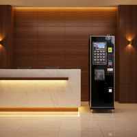 Distributeur automatique de café en dosettes 150 capacités / Avec refroidisseur 1500W, compatible SDK, paiement par carte de crédit/protocole MDB/système Android