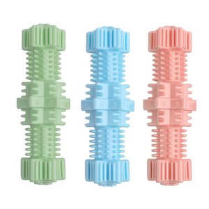 Jouet pour chien en caoutchouc TPR hexagonal pour nettoyer les dents, jouet interactif pour chien, brosse à dents pour chien pour soulager l'ennui - Product Image 1