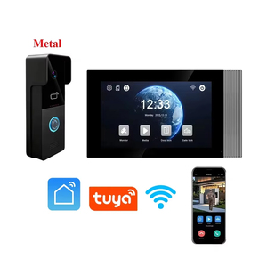 Videoportero de 7 Pulgadas con Pantalla Táctil IPS HD de 1024*600, 2 Cables, Multi-idioma, IP65 Impermeable, Detección de Movimiento, App Tuya, 10 Tonos de Llamada, Solo Llamadas - Product Image 1