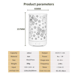 Creative Butterfly Pattern Aroma Diffuser White 0.5L Led Light Fog Type Essential Oil <b>Humidifier</b> For Home Use - Product Image 4