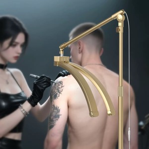 Thanh Lịch Salon <span class=keywords><strong>LED</strong></span> Ánh Sáng Với Bướm Cơ Sở Có Thể Gập Lại Cảm Ứng Mờ Chuyên Nghiệp 48W Nhiếp Ảnh Đèn Sàn Cho Hình Xăm Salon - Product Image 4