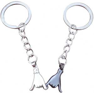Portachiavi in Metallo Abbinati 'Pinky Promise' per Coppie, Migliori Amici, Fidanzati, Fidanzate - Product Image 4