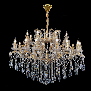 Candelabro de cristal de boda de lujo con diseño de cristal K9 para salón de recepción decoración de escenario nupcial - Product Image 1