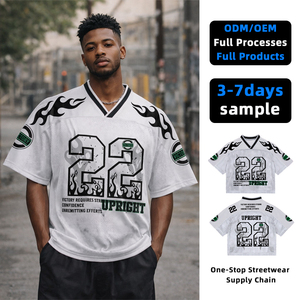 Top Ranking Men's Casual Hip Hop T-<b>shirts</b> Spandex/Polyester Knitted 200g Digital Printing Quick Dry OEM Service Custom <b>Patchwork</b> - Product Image 1