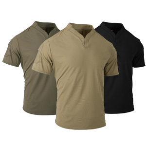 DF25 Brown green summer clothes Black Short Sleeves Gym <b>Trainer</b> T Shirt Breathable Polyester Fitness Apparel All Seasons - Product Image 2