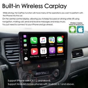 Autoradio stéréo avec CarPlay et commande vocale IA 8+128 Go pour Mitsubishi Outlander 3 GF0W GG0W 2012-2018, navigation GPS, lecteur multimédia vidéo - Product Image 3