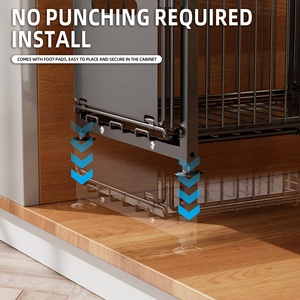 Scaffale Scorrevole in Acciaio a Doppio Strato Regolabile per Organizzare Barattoli di <span class=keywords><strong>Spezie</strong></span> in <span class=keywords><strong>Vetro</strong></span> in Bagno e Cucina - Product Image 4