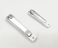 Jeu de 2 coupe-ongles en métal en acier inoxydable Coupe-ongles à lame incurvée pour usage personnel