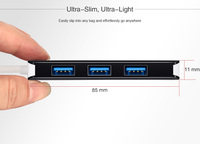 Erisin ES335 High Speed 4 Port USB 3.0 Multi Hub Splitter Ekspansi Desktop PC Laptop Macbook dan Android 9.0 atau Lebih Tinggi Car DVD