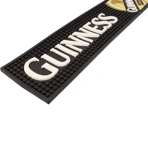 Tapis de bière en caoutchouc, personnalisé, en PVC souple, avec Logo imprimé, pour Bar Club