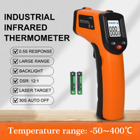 Pyromètre laser infrarouge portatif industriel 400 ℃   Thermomètre numérique à infrarouge pour l'industrie et la cuisine